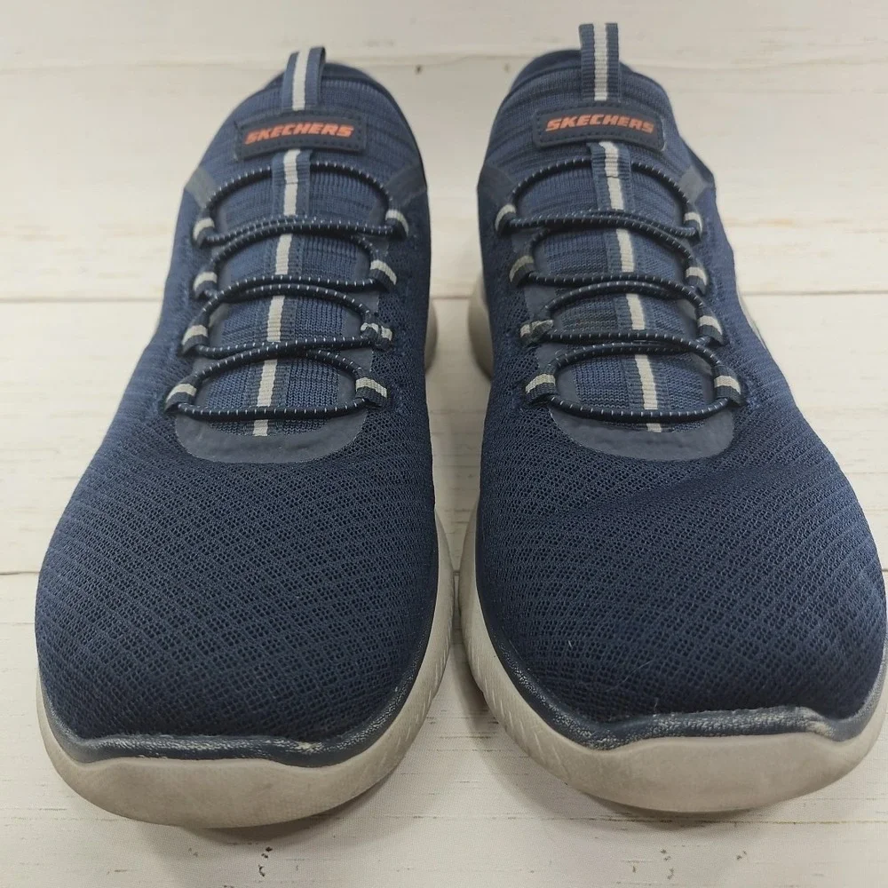 Skechers Slip-Ins Summits High Range Men Size 12 Navy Blue Walking Shoes‎ 232457